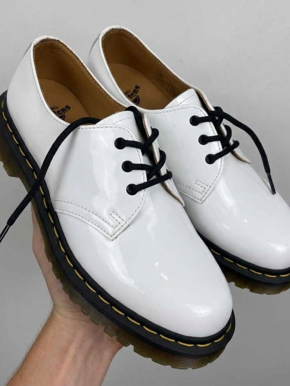 Dr. Martens NWOT 1461 Women's Patent White Leather Oxford Shoes Size US 7